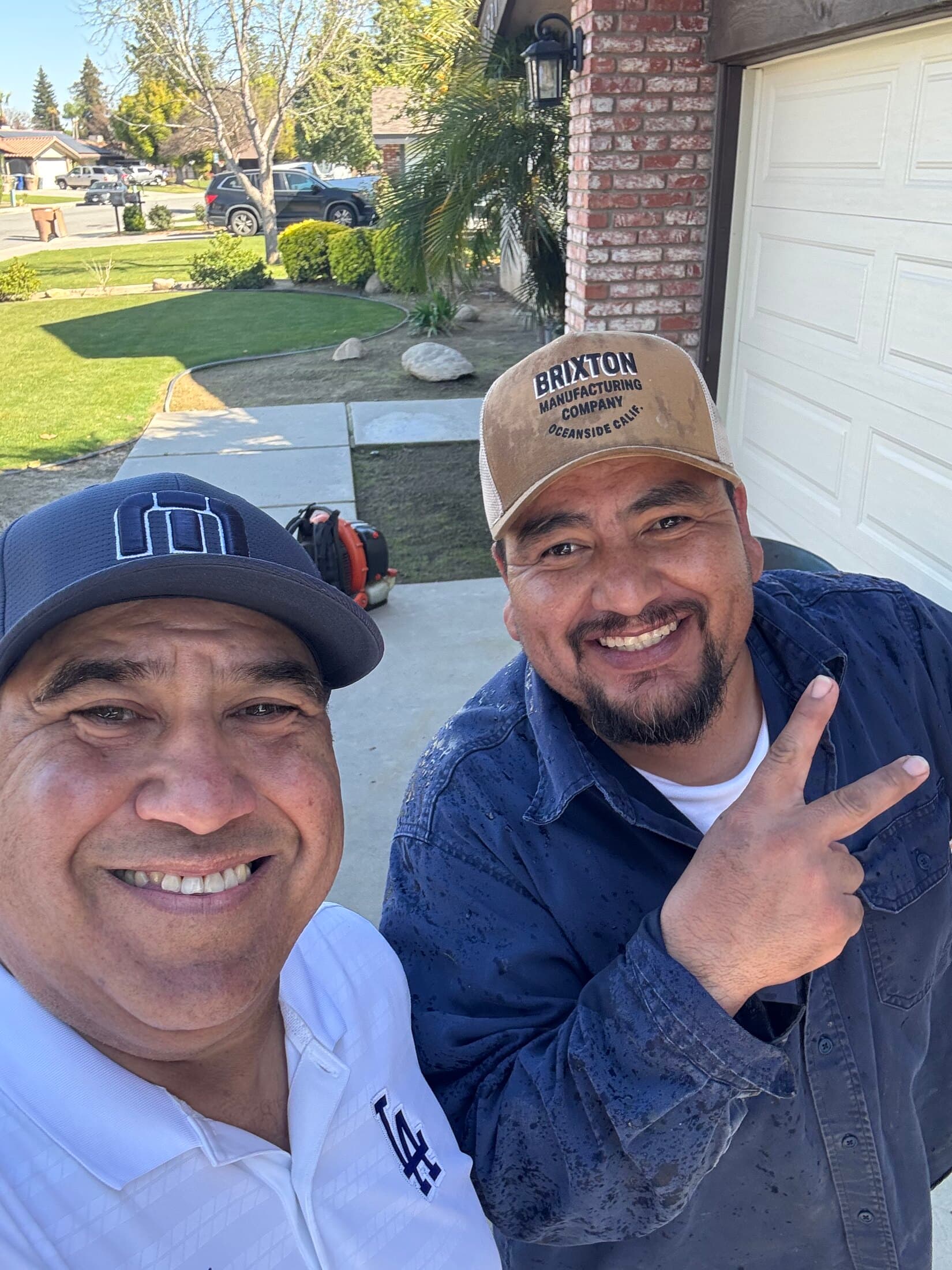 Joe’ll with a landscaping business owner